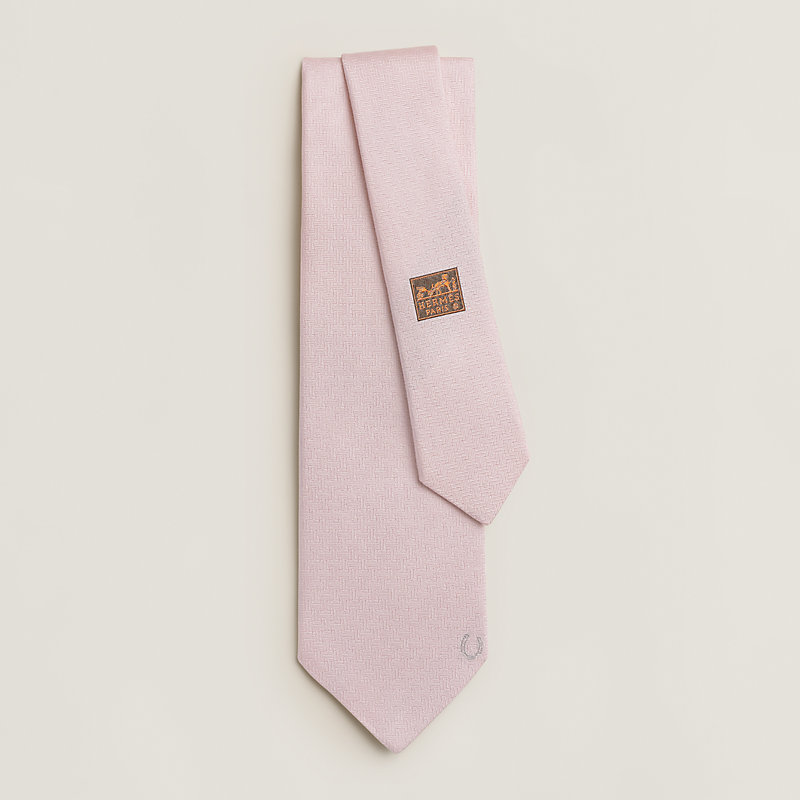 シルクタイ 8 cm 《フェール・ア・シュヴァル》 - ピンク | Hermès